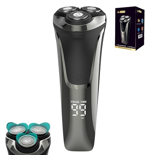 Electric Razor 4d Rotary, Ipx7 Waterproof, 2025 New Rechargeable Facial Electric Razor for Men, Wet & Dry Shaving (1 Set)