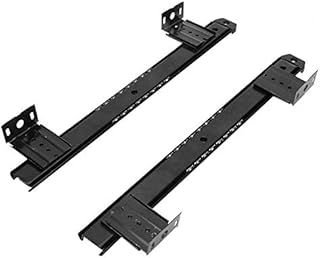 2Pcs Keyboard Dedicated Slide Rails Thickened Cold Rolled Steel Computer Desk Keyboard Slide Rail Bracket Plating Cabinet Drawer Slides (Black)