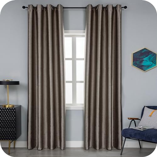 Rideaux occultants thermiques de prestige Rhodes aux finitions œillets bronze clair - 2