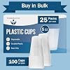 Small, Clear Plastic Cups 5 oz - 100 Disposable Drinking Cups for Home Use, Traveling, Parties, Offices, Facilities
