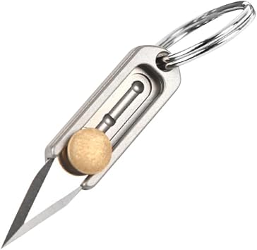 SW705 Mini Titanium Alloy Package Opener Knife, EDC Tiny 1.2 Inchs hang on a keychain, ultralight 0.17oz Portable Multifunction Tool