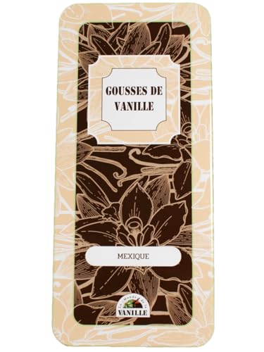 Gousse de Vanille Mexique boite metallique conservation epices gourmet