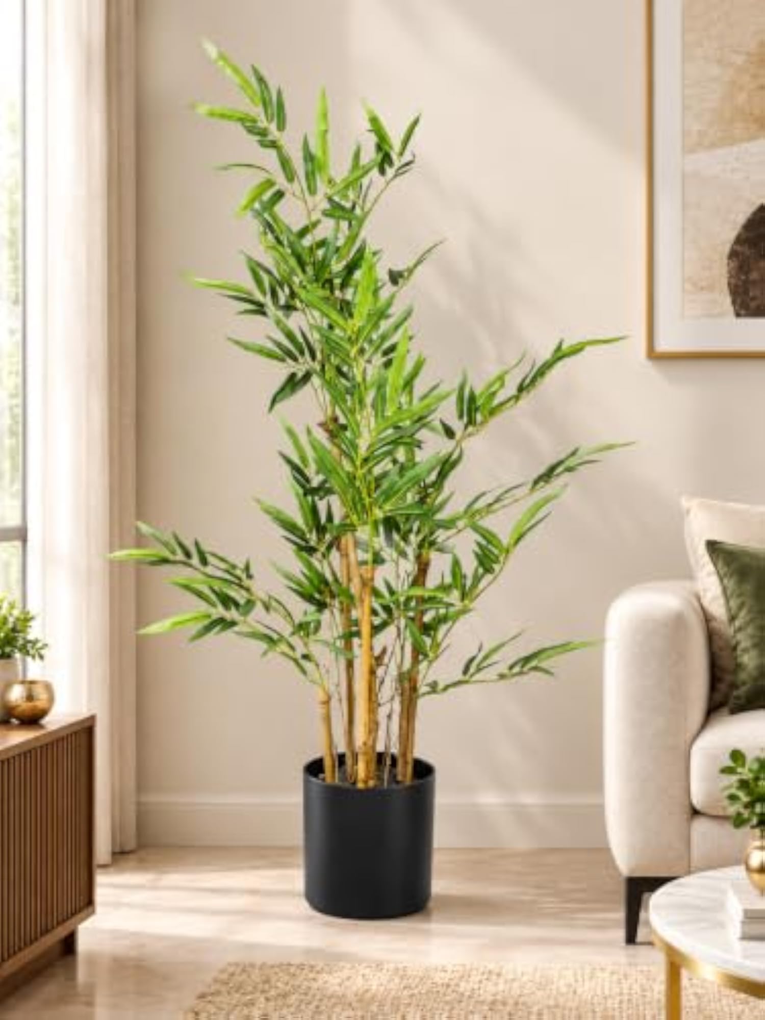 Artificial Green Bamboo Plant for Indoor Decor