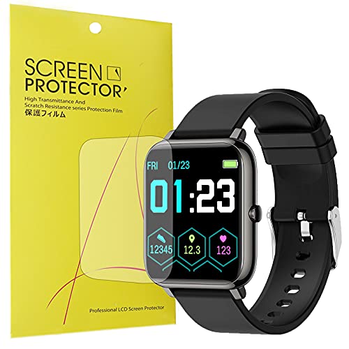 Compatible for KALINCO P22 Screen Protector, Lamshaw [6 Pack] Full Coverage PET Clear Film Compatible for KALINCO P22 Smartwatch (6 Pack)