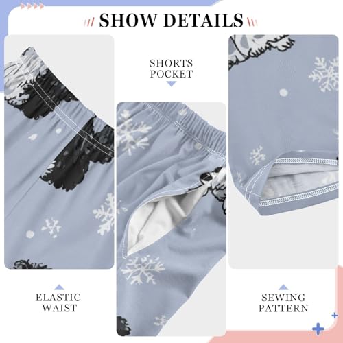 ZZXXB Winter Poodle Boys Long Pants Soft Trousers Elastic Waist Kids Lounge Bottoms with Pockets S-XL4