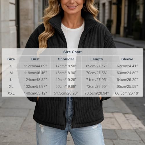 fartey Winter Coats for Women Zip Up Quilted Puffer Jacket Soft Warm Coat - image 6