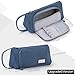 EASTHILL Big Capacity Pencil Case Canvas High Storage Pouch Marker Pen Case Simple Stationery Bag School College Office Organizer for Teens Girls Adults Student-Blue
