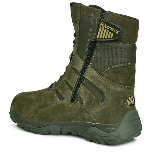 Image of Rapid Response Army & Tactical Boot for Men | Side Zip Genuine Leather Lightweight Combat Military Boots | Anti-Skid Outsole | Breathable & Durable