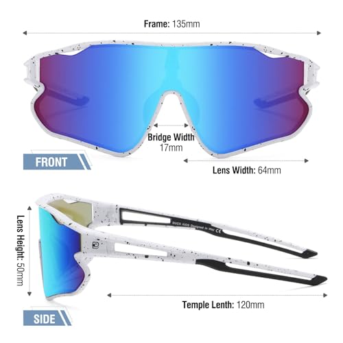DUCO Kids Sunglasses Youth Baseball Sun Glasses Lightweight TR90 Frame UV400 Sports Cycling Shades for Boys Girls DK268 - Image 4
