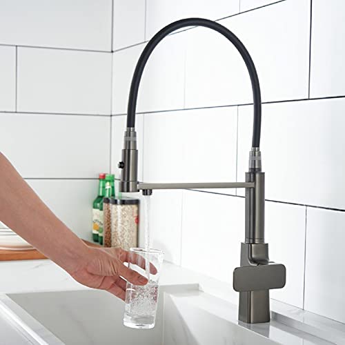 Robinet d'eau potable avec filtre et douchette cuisine pull down - 5