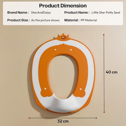 Image of StarAndDaisy Potty Seat /Chair for Kids 1-5 Years / 3-In-1 Baby Toilet Training Seat with Anti-Skip Pads, Removable Potty Pot, Potty Training Seat for Baby & Kids (Star Orange)