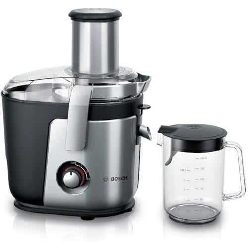 Bosch Entsafter VitaJuice 4 MES4010, Entsafter für Obst und Gemüse, extra großer Einfüllschacht, 1,5l Saftbehälter, mehrere...
