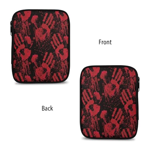 Image of Blood Hands Crochet Hook Case Halloween Portable Crochet Hook Organizer without Accessories Knitting Needle Case for Knitting Supplies Holiday Decoration