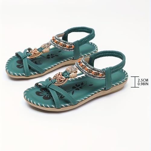 Summer Bohemian Style Women's Fashion Elegant Comfortable All-match Handmade Outdoor Synthetic Cover Sandals4