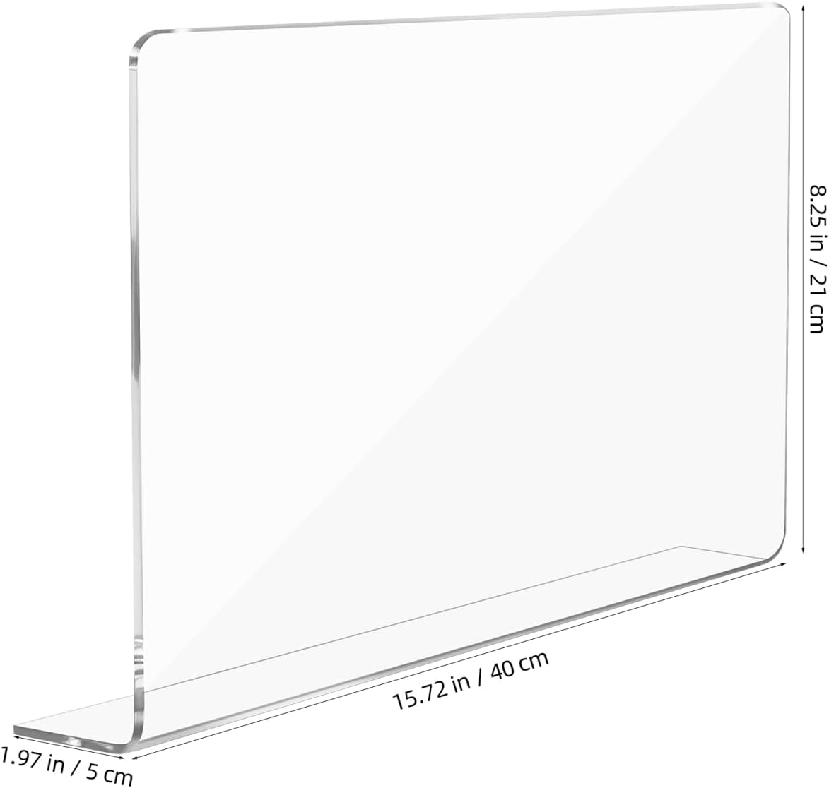 Cabilock Kitchen Sink Splash Guard 15.75X8.27 Inch Clear Acrylic Water Barrier for Bathroom and Kitchen Countertop Splash Prevention