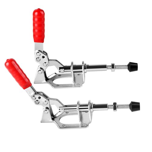 Morsetto a Levetta Grande, Morsetti da Falegname 136 KG Orizzontale Morsetti a Sgancio Rapido Toggle Morsetto Push Pull Toggle in Ferro Zincato per Il Funzionamento Della Macchina, Carpenteria