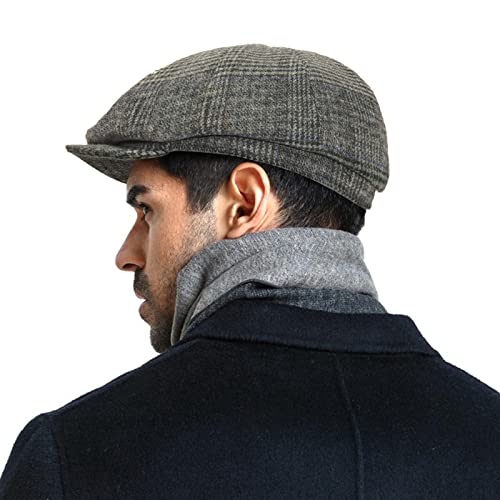 Image of PanPacSight Fashion Men's Classic Newsboy Gatsby Hat Blend Wool Vintage Flat Ivy Cabbie Cap Boyfriend Gift(Medium /Large /X-Large)