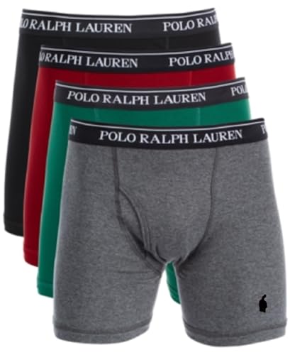 POLO RALPH LAUREN Classic Fit Boxer Brief 5 Pack-Blue/Navy/Green/Gray/Burgundy (US, Alpha, X-Large, Regular, Regular, Navy/Blue/Green/Gray/Burgundy)