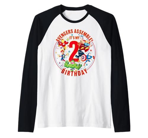 T-shirt Avengers 2 ans anti-irritation baseball coton anniversaire