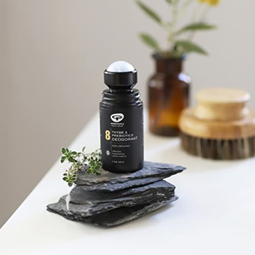 Green People for Men No.8 Thyme & Prebiotics Deodorant 75ml | Effective Natural & Organic Men’s Deodorant | Herbal Scented Deodorant for Men| Paraben Free & Ethanol Free | Cruelty Free & Vegan - Image 3