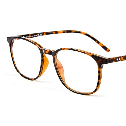 Image of Blue Light Blocking Glasses for Women Men, Square Thick Frame Anti Eyestrain & UV Glare JF6218