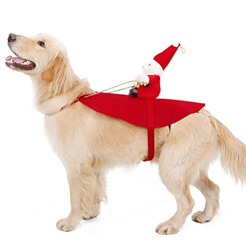 Disfraz para perro Santa Navidad talla M miniatura 2