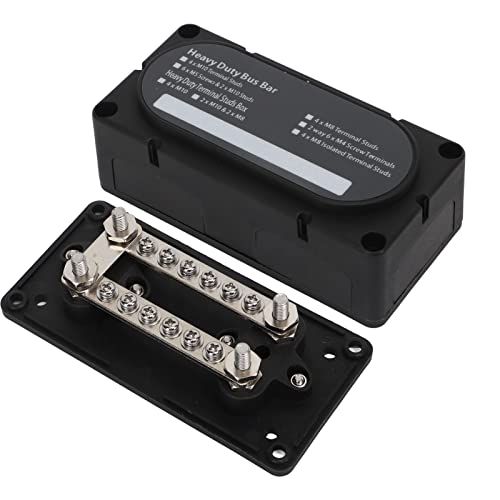 Bloque de distribución de energía de 4 postes y 100A, conector de terminales de 12V-48V 6