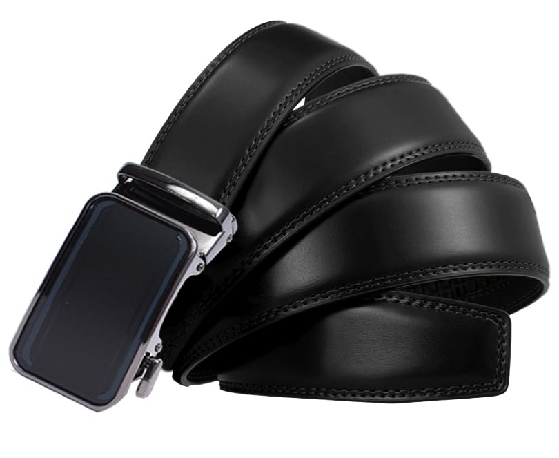 Image of WildHorn Men's Genuine Leather Belt for Men| Premium Auto-Lock Buckle | Adjustable up to 48 inch | Formal & Casual Wear | Micro-Adjust Fit | Stylish Gift Box Included