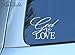 Produktbild Vinyl-Aufkleber Aufkleber für Computer Wand Auto Mac MacBook und Mehr God is Love 13,2 x 10,2 cm weiß weiß