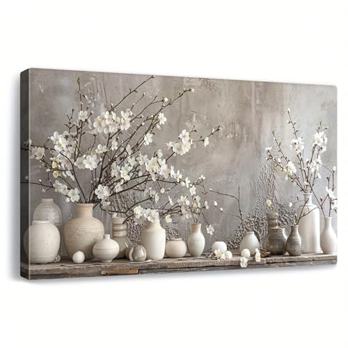 Tableau rustique de fleurs de prunier pour créer une ambiance serene dans la chambre