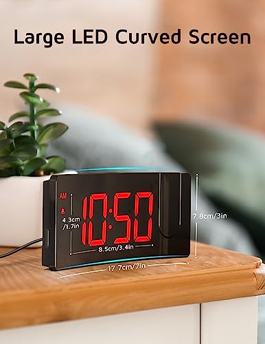 Goloza ALARM CLOCK Digital Clock With Modern Curved Design 180° Rotatable Projector thumb #4