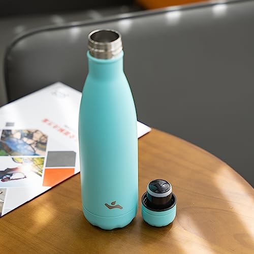 Image of Konokyo Insulated Water Bottles,25 oz Double Wall Stainless Steel Vacumm Metal Flask for Sports Travel,Turquoise