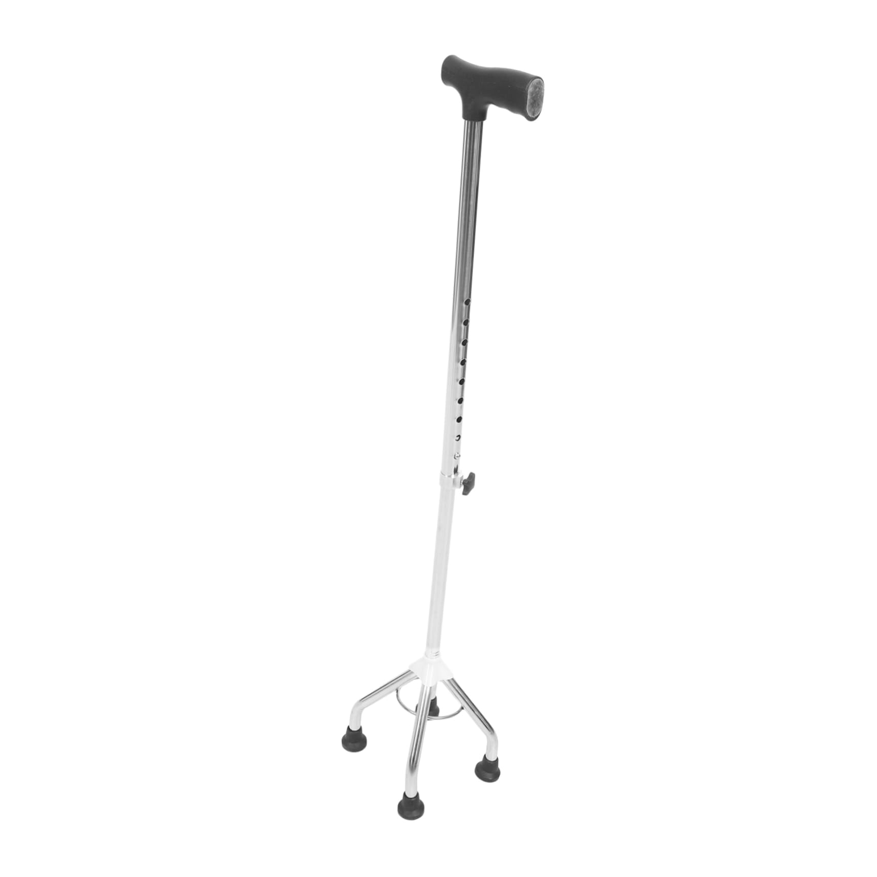 Healvian Bastón de Cuatro Pies Ajustable para Hombres y Ancianos Inoxidable Antideslizante y Desmontable para Senderismo y Uso Diario