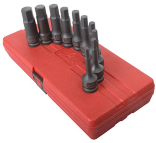 Sunex 2638 1/2-Inch Drive SAE Impact Hex Driver Set, 10 Piece
