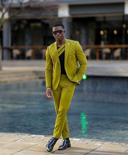 Men Designed 2 Pieces Suit Peaked Lapel Single Breasted Blazer Sets Prom Party Tuxedo Suit Jacket&Pants2