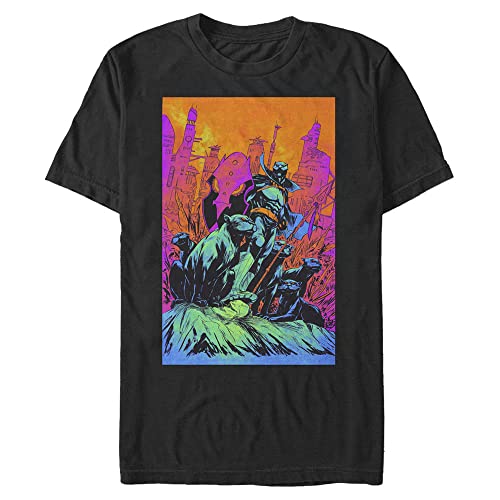 T-shirt Marvel Panther imprimé néon de haute qualité en 3XL