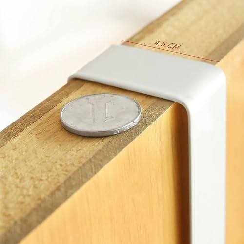 Image of Solitude Pack of 3 Heavy Duty Carbon Metal Over Door Hanger for Clothes, Drill Free Door Hanging Hooks for Bathroom, Bedroom | Scarf, Coat, Towel Holder (White)