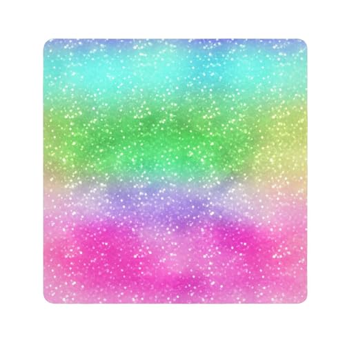 ODAWA Colorful Gradient Rainbow Colors Self-Adhesive Cloths 21.7X21.7 Inch Magic Self-adhesive Storage Protective Cloth Lightweight Foldable Wrapper for Camera Accessories