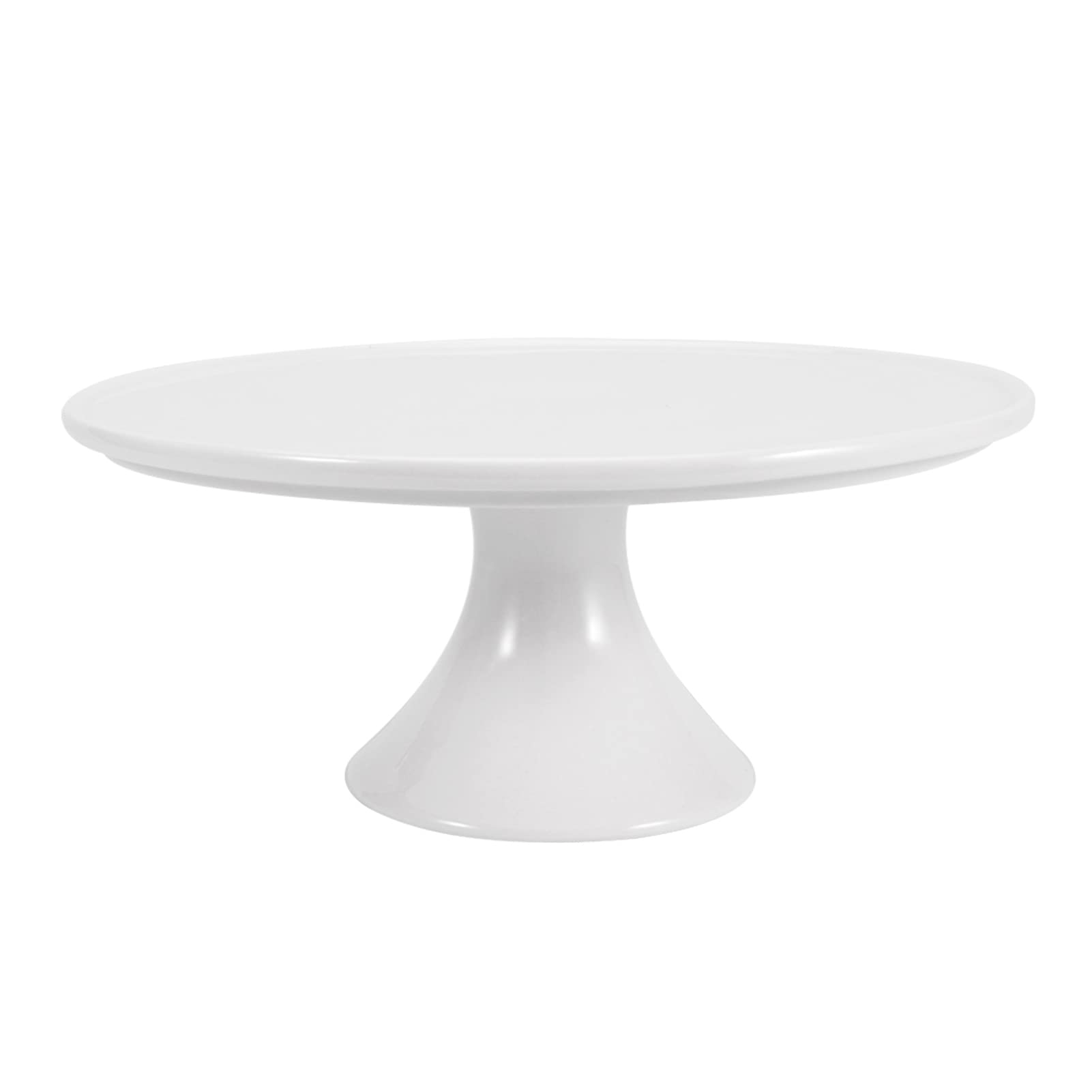 Photo 1 of Ceramic Cake Stand, Fits Cakes Up to 8 in, Round White Dessert Pedestal for Cupcakes Cookies Pastries Fruit Display, 1 Pack