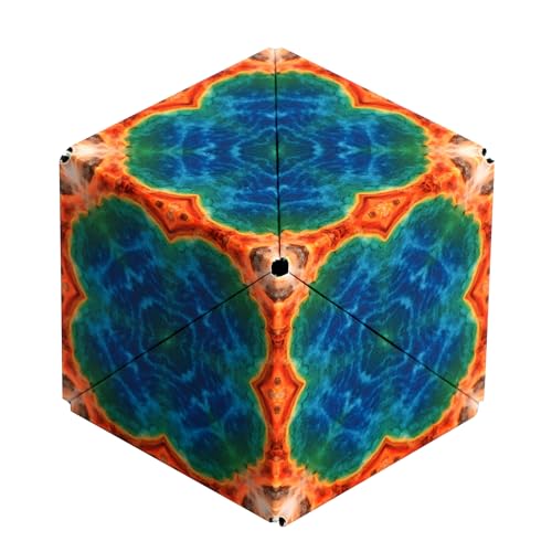 Image of Shashibo Shape Shifting Box - Award-Winning STEM Fidget Toy with Ultra Strong Magnets - Puzzle Cube Transforms Into 100+ Shapes, Perfect Sensory Gift for Kids, Teens, and Adults (Earth)