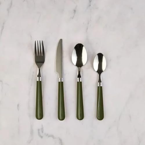 RA-HOMESTORE® New 16 Piece Cutlery Set, Stainless Steel (Olive)