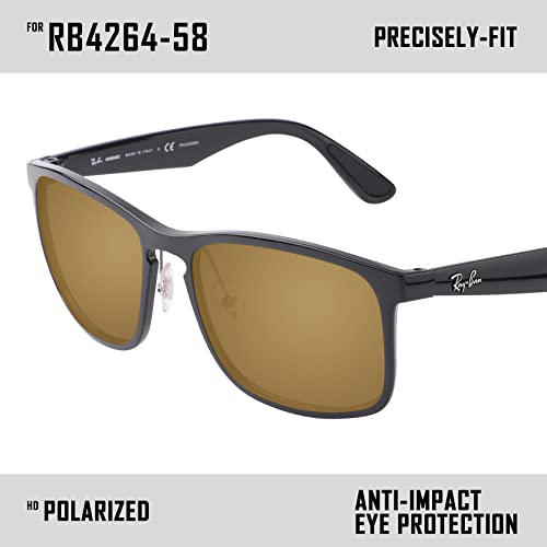 Image of Polarized Replacement Lenses for Ray-Ban Chromance RB4264 58mm Sunglass