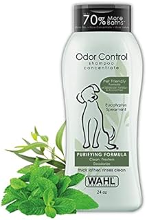 Wahl Odor Control Shampoo for Dogs & Pets - Eucalyptus & Spearmint Animal Deodorizer for Cleaning & Freshening – 24 Oz