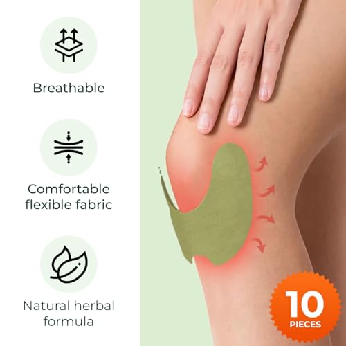 Image of Pain Relief Patches, Wormwood leaves Dried Ginger Camphor Borneol Natural Herbal Patches, Sticker 12-Hour Relief of Joint Pains Patch for Knee, Back, Neck, Shoulder Pain (10 StickerS)