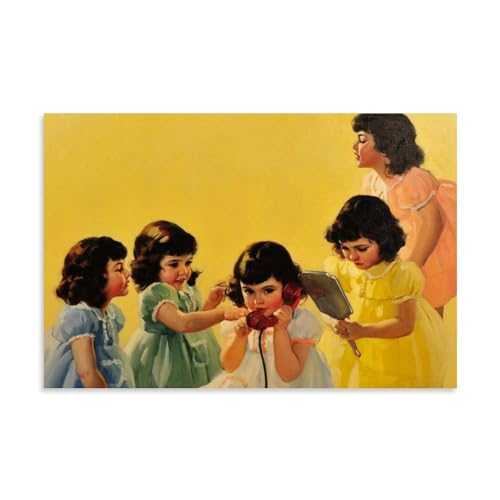 Póster de Andrew Loomis de 1938 de Andrew Loomis, representando a los Quíntillizos de Dionne, lienzo para pared, impresiones para colgar, idea de regalo, decoración del hogar, obras de arte sin marco