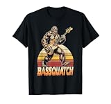 Bassquatch, Retro Bigfoot Bass Guitar Sasquatch T-Shirt