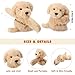 Jerify 8 Pcs Puppy Stuffed Animal Slap Bracelets for Kids, Cute Plush Dog Wrist Snap Bracelets Bulk Birthday Gifts for Boys & Girls Party Favors