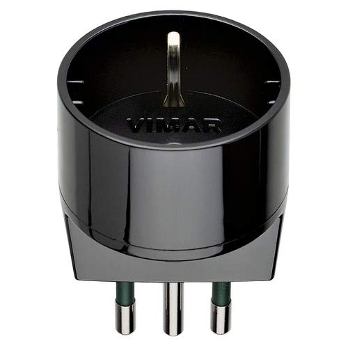 VIMAR Adattatore Spina 10a Presa Schuko Nero