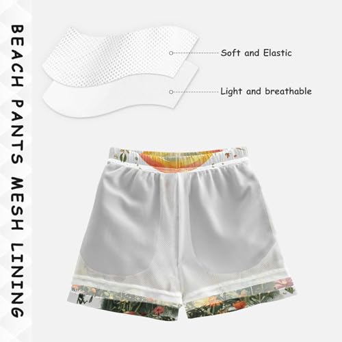 Pigsaly Boys Swim Trunks Cute Unicorn Grass Boys Board Shorts Swimsuit Swimwear Summer Bathing Suit XS4