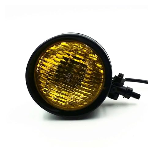 Phare universel moto pour Suzuki et Chopper avec optique ambre vintage